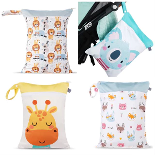 saco impermeável organizador viagem, mala/ estampas animais/ 30x40cm - dois zíperes