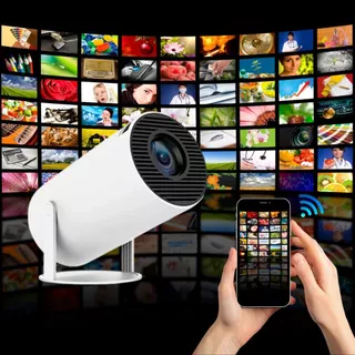 Promoção Projetor portátil profissional wifi 4k smart android com controle USB SEM FIO