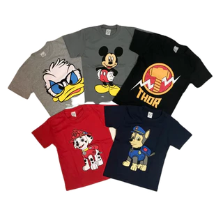 Kit 10 Camisetas Infantil 100% Algodão 30.1 Personagens Super Heróis Criança Camisa Blusa