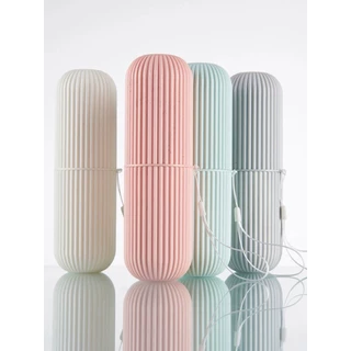 Estojo Porta Escova De Dente / Creme Dental Portátil Plástico Bolsa Escola Viagem