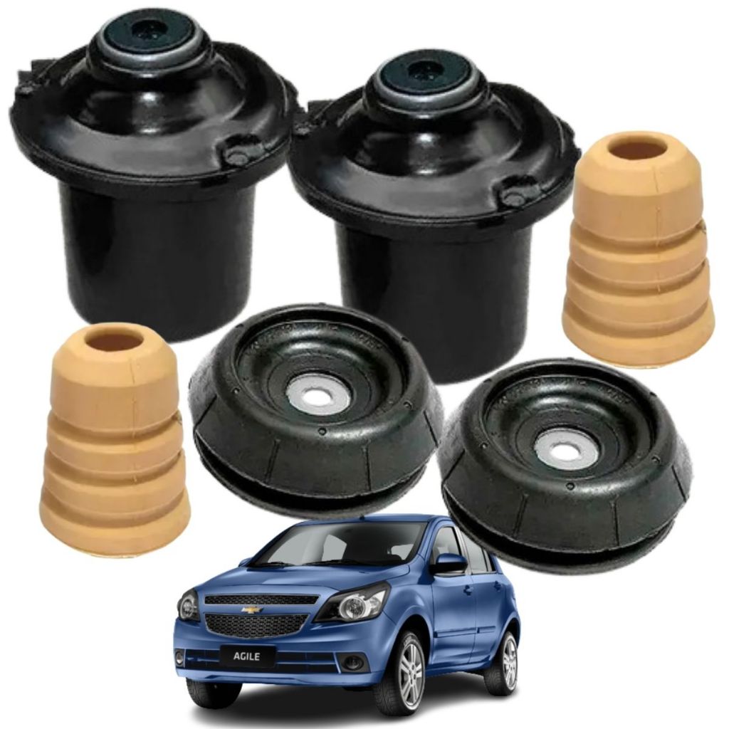 Kit Coxim Batente Agile Dianteiro 2009 2010 2011 2012 2013 2014 2015 ...