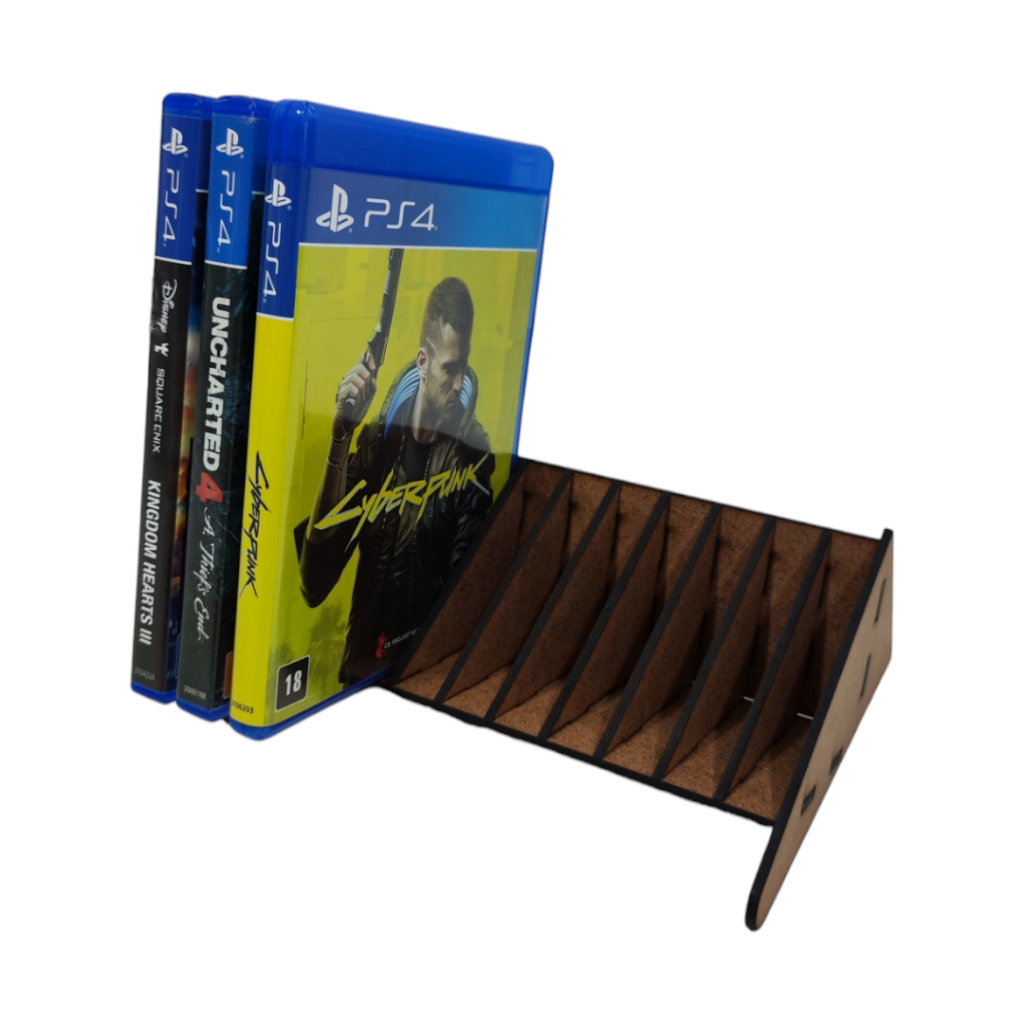 Organizador Porta jogos Gamer Playstation Xbox Nintendo Switch MDF