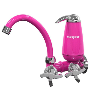 Torneira de Cozinha Com Filtro de Parede Bica Móvel Retrô E05 Acquabios Rosa
