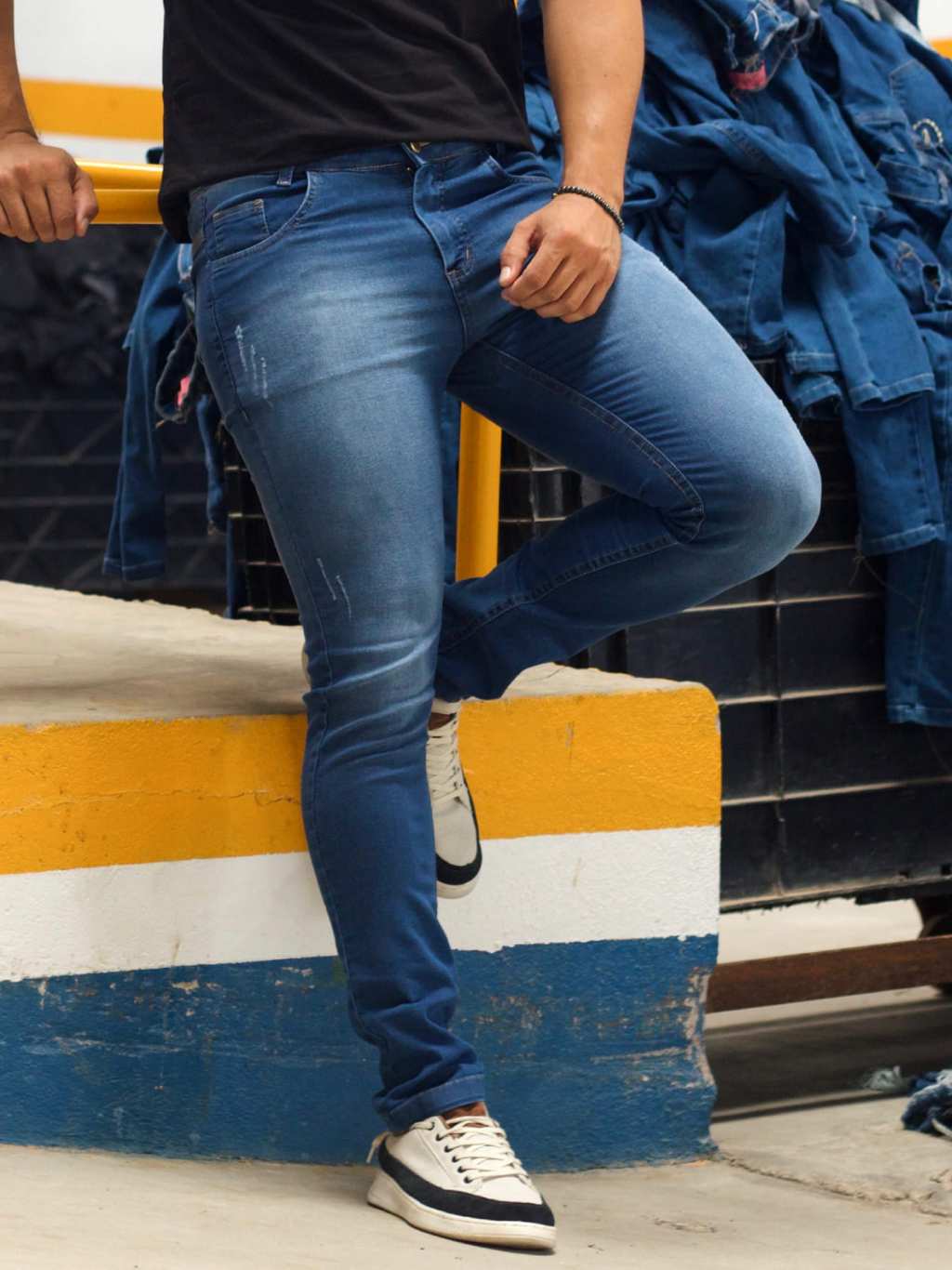 Calca jeans Masculina Americana Tradicional com Lycra Shopee Brasil