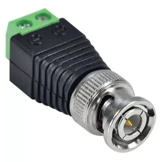 Kit 10 Peças Conector Bnc Com Borne (macho) Para Cftv