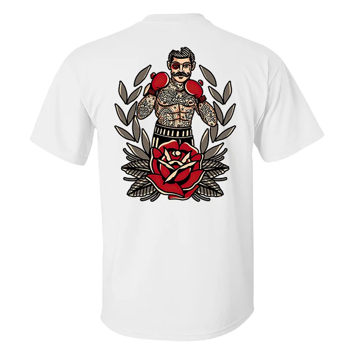 Camiseta T-shirt Unissex Algodão Boxing Boxe Old School Tattoo