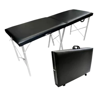 Maca dobrável portátil PRETA Premium - Estética/Hospitalar/Tatuagem/Cílios - 230kg
