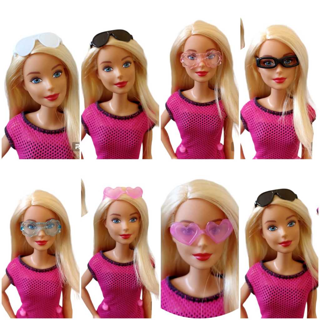 Óculos para Bonecas Barbie Ken Susi Acessórios Fashion Óculos de Sol  Coração Rosa Óculos de Grau Preto | Shopee Brasil