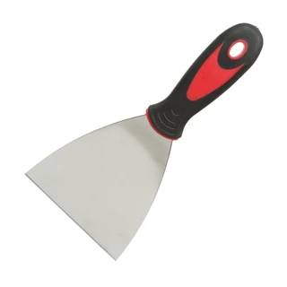 KIT 2 ESPATULA BETUMADEIRA PEDREIRO AÇO INOX LISA 4" 100MM