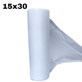 Rolo Saco Plástico 15 x 30cm Bobina Picotada Transparente com 500 sacos Freezer Microondas