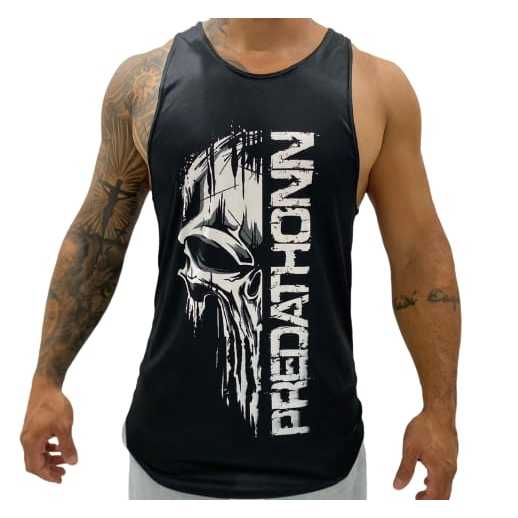 Camiseta Machão Longline Regata Masculina Fitness Academia Treino Gym