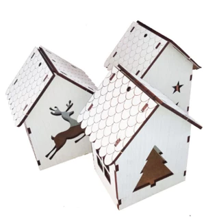 Trio Casinhas Decoração de Natal / Casinhas Natalinas Brancas PROMOÇÃO IMPERDIVEL promoção de lançamento