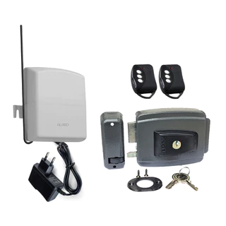 Kit Fechadura AGL-inha + Receptor 433 Mhz + Controles + Fonte 12V - Abre Fechadura a Distância