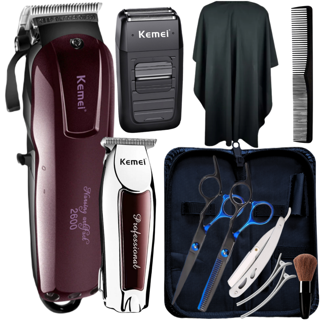 Kit Maquina Corte Cabelo Acabamento E Shaver Profissional Com Kit de ...