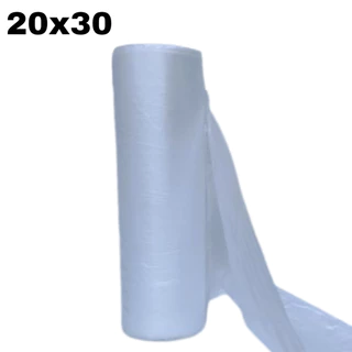 Bobina Sacos Plásticos Picotado 20x30 c/500 pacotes Fundo Reto Transparente