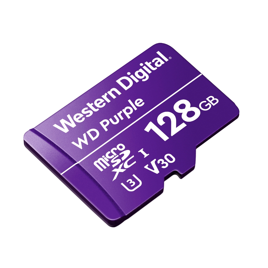 Cartão de Memória Micro SD Intelbras WD Purple 128Gb 64TBW Câmeras Monitoramento 24/7h