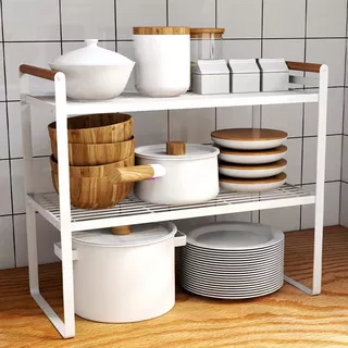Prateleira Organizador Dupla Cozinha Multiuso Metal