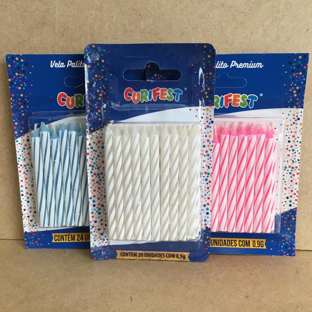 VELA PALITO DE ANIVERSÁRIO PREMIUM - CURIFEST | Shopee Brasil