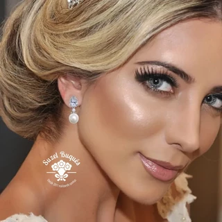Brinco de Pérola Prata Noivas Festas Debutantes Bodas