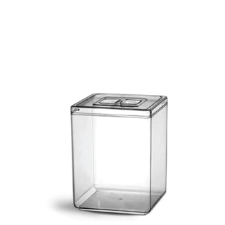 Pote Quadrado Acrílico 10 Litros Pote Alimentos Mantimentos Transparente