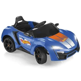 Carro Elétrico Rádio Ride On Hot Wheels Multikids Cor Azul - Br1383