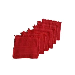 50 Toalha Social de mão VERMELHA 23cm x 36cm 100% algodão Beira Rio