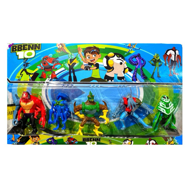 Cartelado 5 Bonecos Ben 10 Articulados