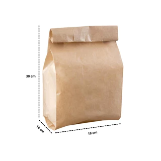 100 Sacos Kraft 30x18x10 Embalagem Lisa Para Delivery - 5 Kg