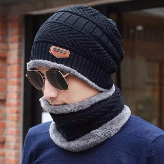 Touca Forrada Casual Unissex com Gola Forrada De Lã Masculina Feminina - Kit Inverno Diversos Modelos