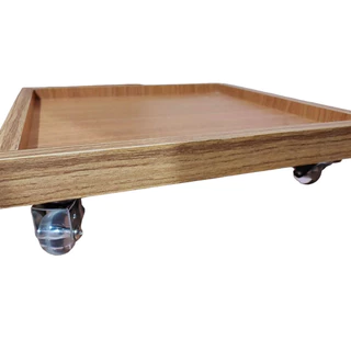Carrinho Botijão Grande (65x65) Suporte Com 4 Rodinhas de Gel Suavas e de alta Resistencia MDF Carvalho