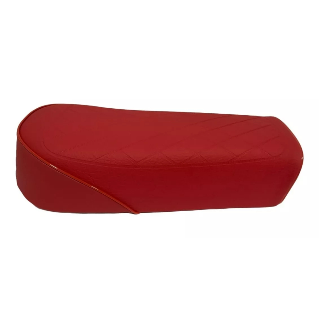 Banco Selim Mobilete Monark Vermelho Frisado