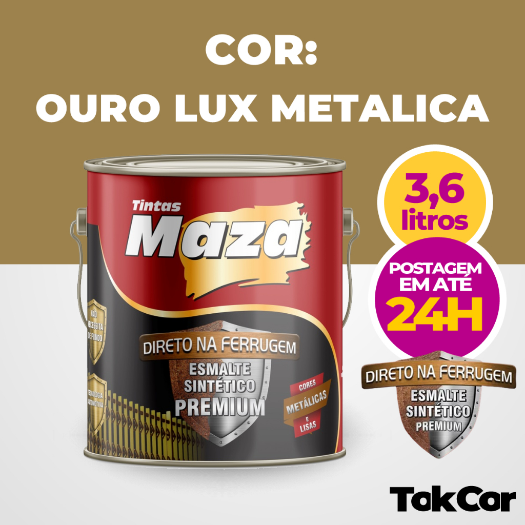 Tinta Esmalte Sintético Brilhante Direto na Ferrugem Antiferrugem COR ...