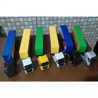 Miniatura Caminhão FH 500 com Container - 1/64
