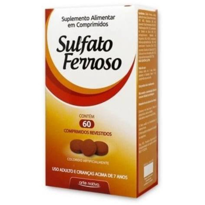 Sulfato Ferroso Previne Anemia c/60 Cp Prevent Pharma/Arte Nativa ...