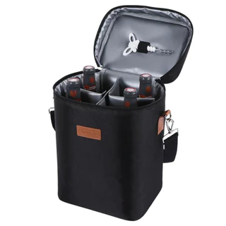 Bolsa Térmica Porta Vinho Wine Bag 4 Garrafas Pronta Entrega