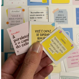 100 Mini Cartões com Frases Motivacionais