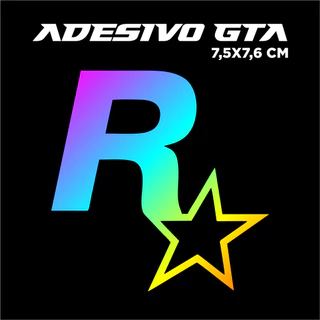 Adesivo logo gta rockstar gamers 7,6cm