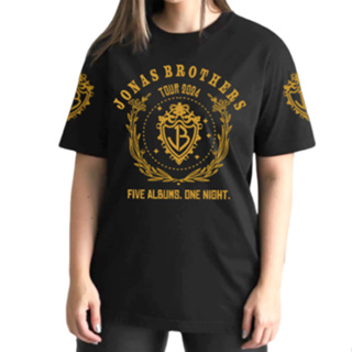 Camiseta Jonas Brothers Tour Brasil 2024 Five Albums One Night Camisa Oversized Unissex