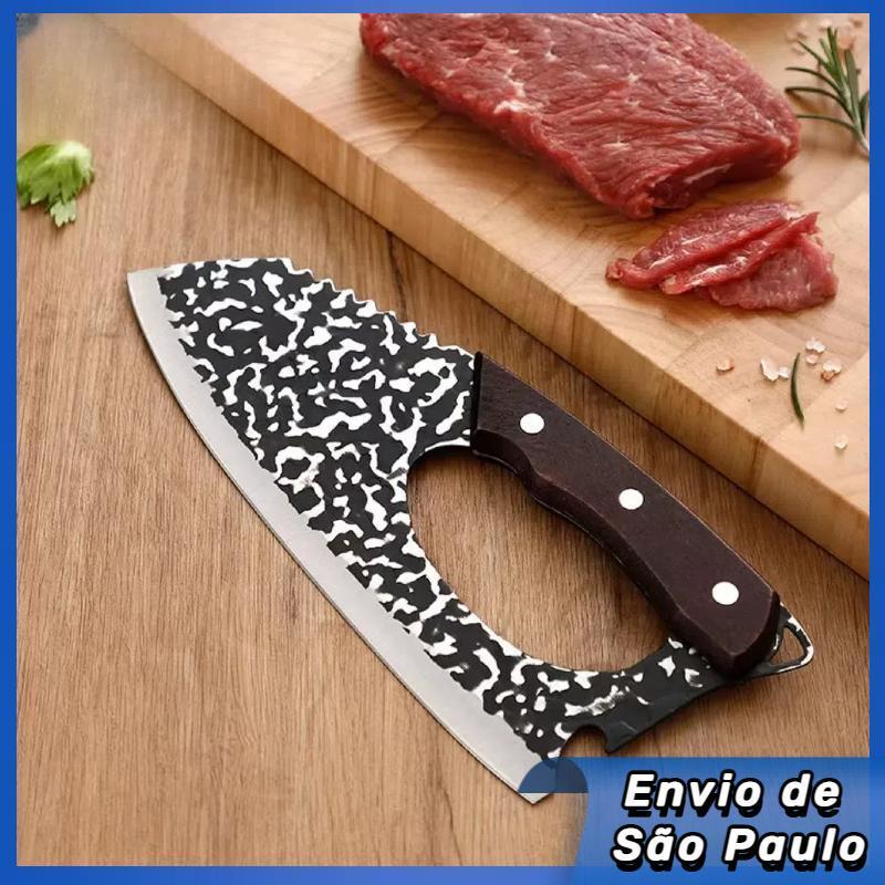 Cutelo lnox Profissional Cabo King ArtesanalChurrasco Cozinha