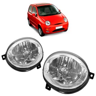 Farol Chery QQ 2010 2011 2012 Máscara Cromada Foco Simples Lente Lisa Acrilico