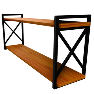 Prateleira estilo Industerial 20x60cm com pinus natural