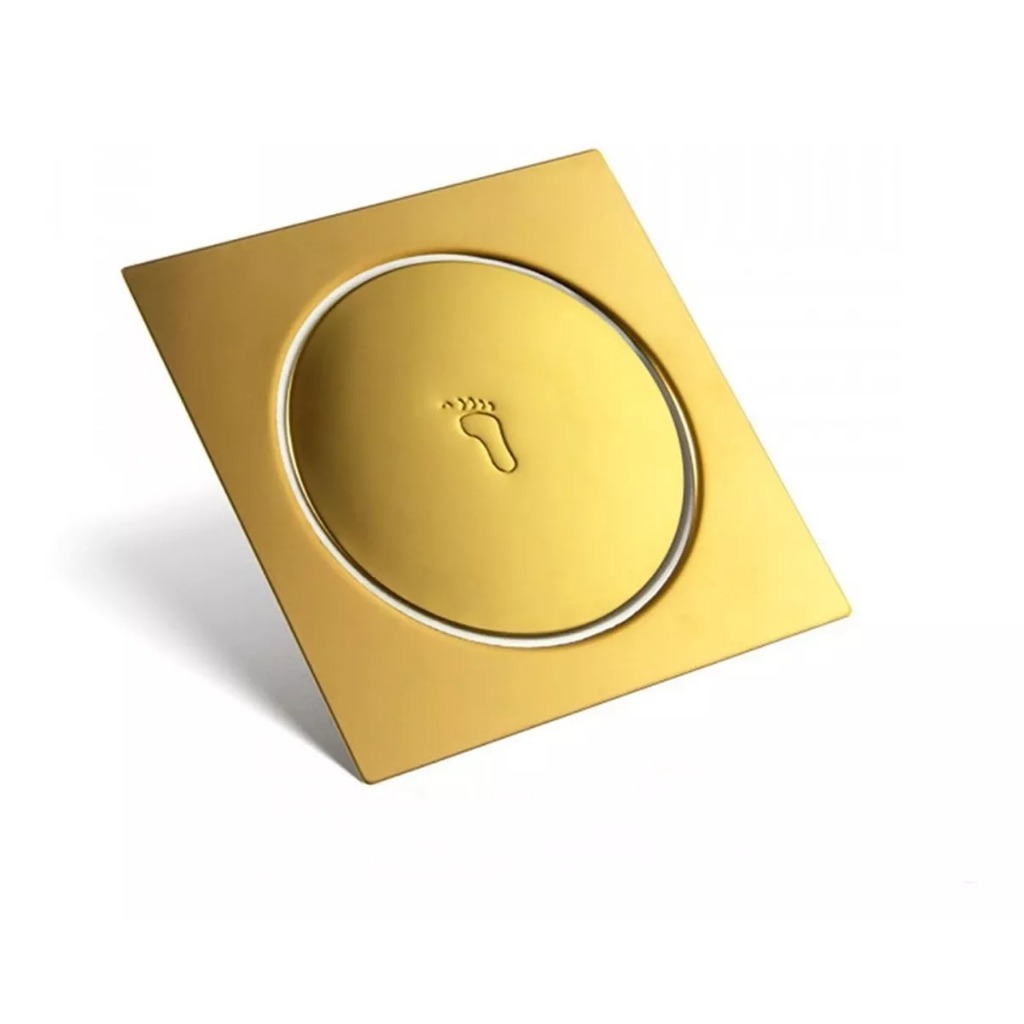 Ralo Click Inteligente 10 X 10 Cm Quadrado Dourado Gold