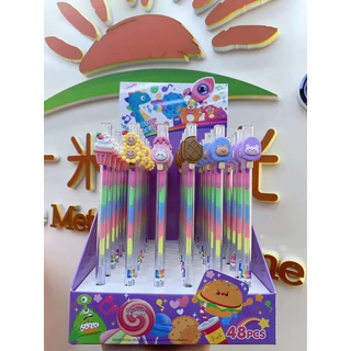 kit de 4/8/12 peças Caneta de Refil multicolor escreve papel preto /picolé sorvete