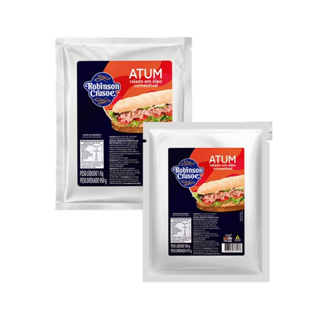 Atum Ralado Com Óleo Comestivel E Caldo Vegetal 1kg