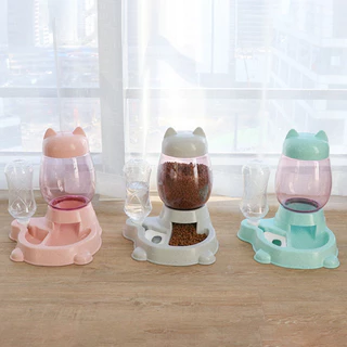 Comedouro e Bebedouro Automatico em Plastico acrilico Duplos para caes gatos pets