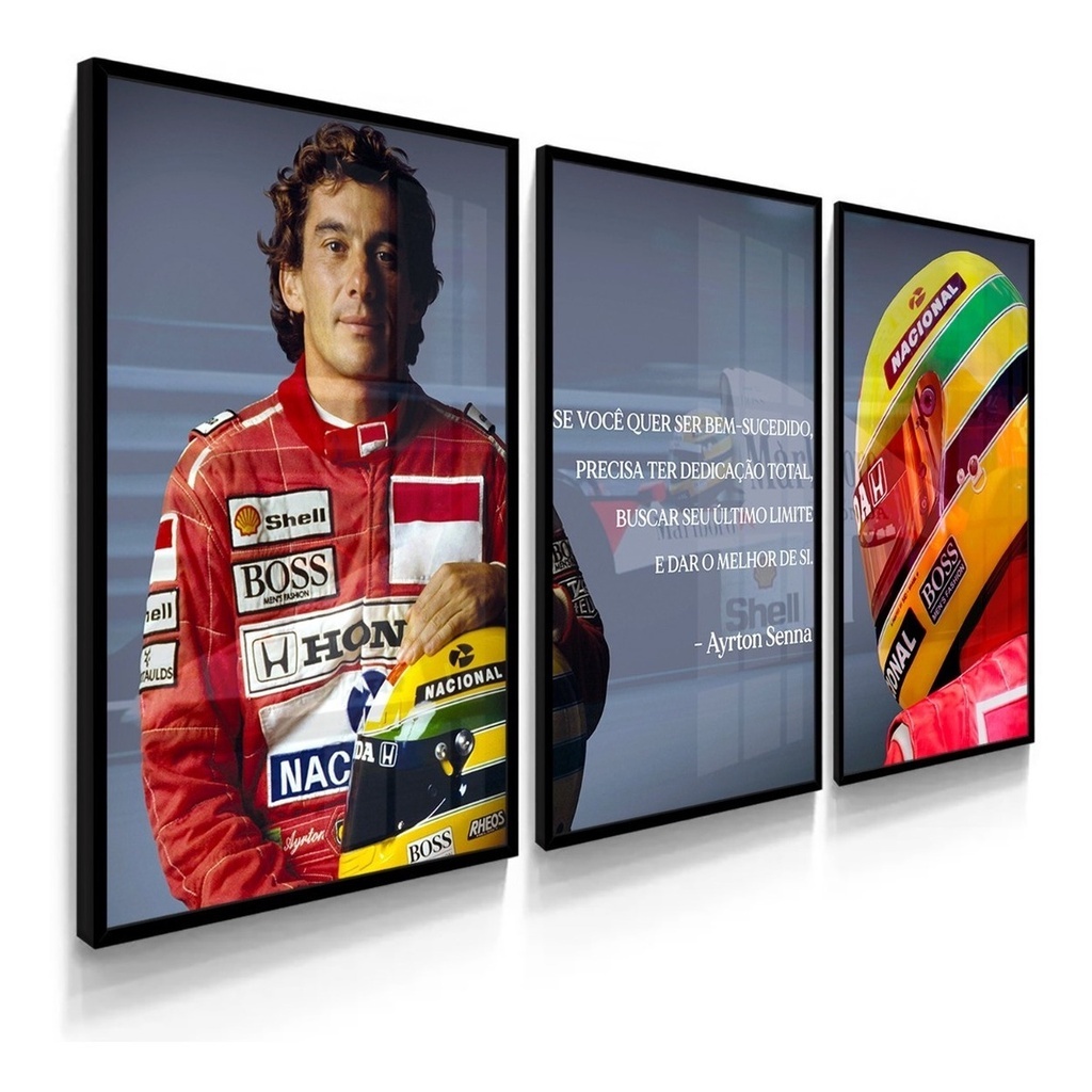 Quadro Sala Escritório Frase Ayrton Senna Motivacional