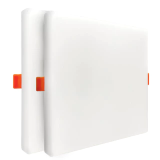 Kit 2 Painel De Led 24w 6000K Paflon Quadrado De Embutir Borda Infinita Moderno Para Cozinha /Sala /Quarto /Quintal/ Área de Lazer / Banheiro