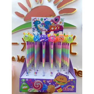 kit de 4/8/12 peças Caneta de Refil multicolor escreve papel preto /Bichinhos