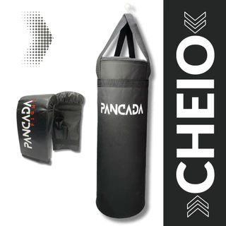 Saco de Pancada 90X100 Boxe **CHEIO** + Luva Bate Saco - Preço de Fábrica