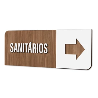 Placa Sinalização Indicativa Sanitários